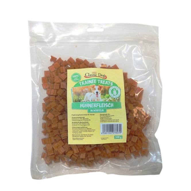 Classic Dog Trainee Treats Hühnerfleischwürfel - 500 g