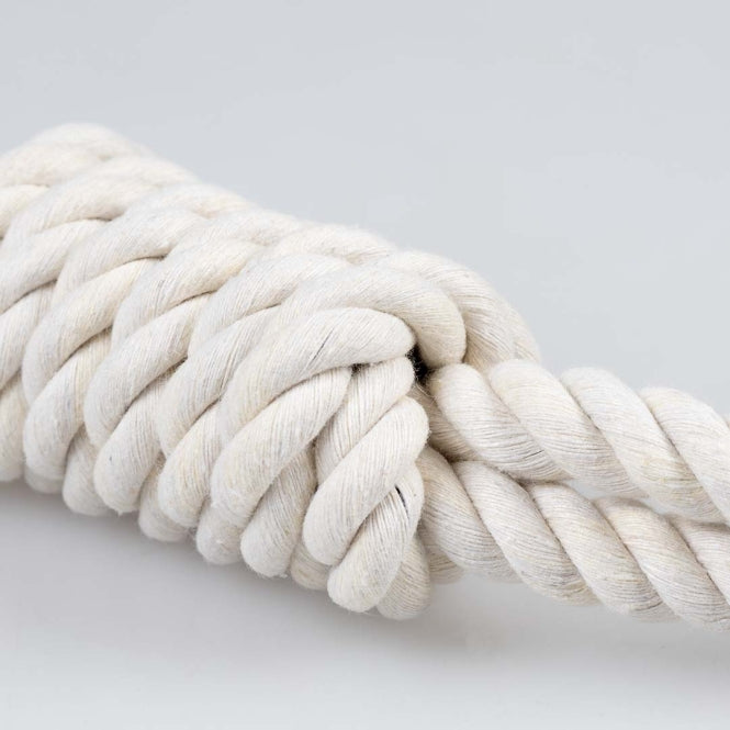 Duvoplus ECO Baumwoll-Tau mit 2 Schlaufen - weiß - 45cm / 328g