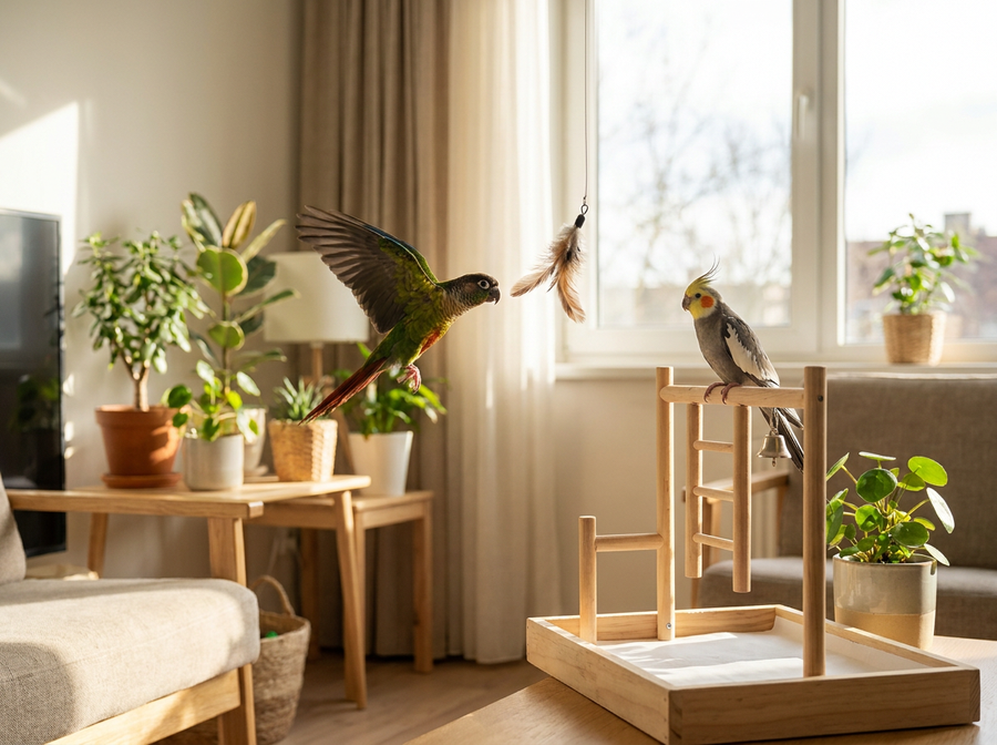Vögel richtig beschäftigen: Tipps für mehr Abwechslung