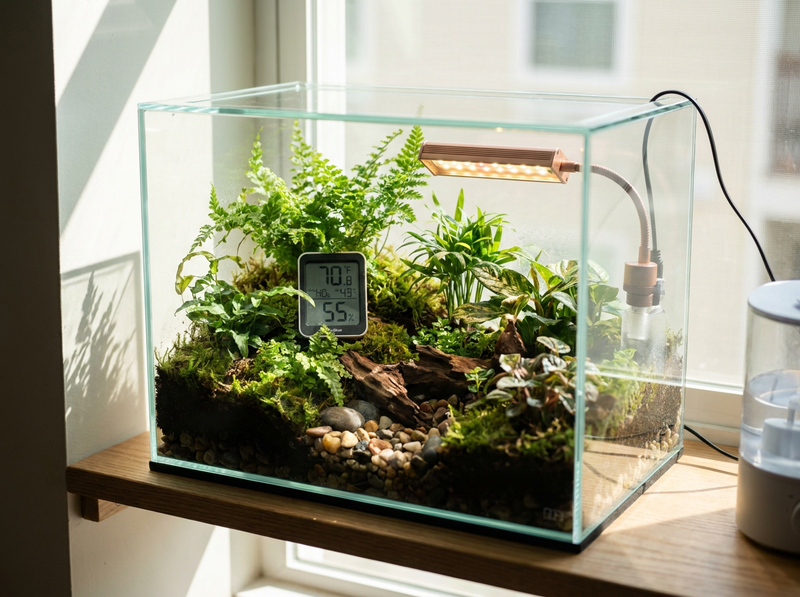 Terrarium Klima: Temperatur, Licht & Luftfeuchtigkeit