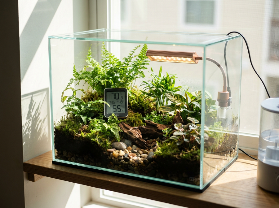 Terrarium Klima: Temperatur, Licht & Luftfeuchtigkeit