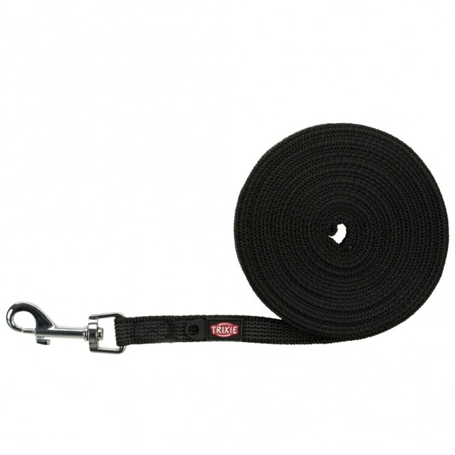 Trixie Schleppleine, gummiert - schwarz - 15 m/15 mm