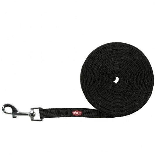 Trixie Schleppleine, gummiert - schwarz - 15 m/15 mm