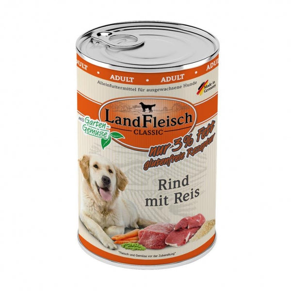 Landfleisch Dog Classic Rind mit Reis & Gartengemüse extra mager - 800g