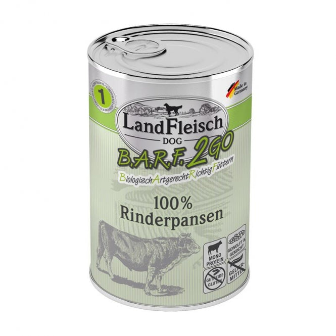 LandFleisch B.A.R.F.2GO 100% aus Rinderpansen 400g