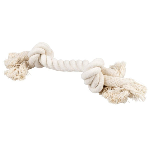 Duvoplus ECO Baumwoll-Tau mit 2 Knoten - weiß - 45cm / 500g