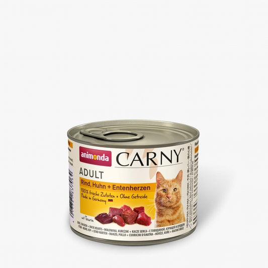 Animonda Cat Dose Carny Adult Rind & Huhn & Entenherzen - 400 g