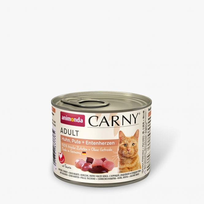 Animonda Cat Dose Carny Adult Huhn & Pute & Entenherzen - 200 g