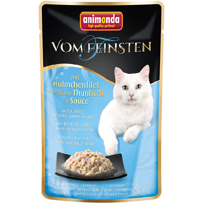 Animonda vom Feinsten mit Hühnchenfilet & weißer Thunfisch in Sauce 50g