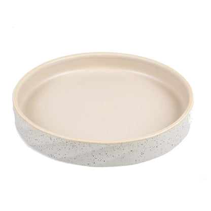 Duvoplus flacher Keramiknapf Stone Wavy Dune - 600ml - 21x21x3cm