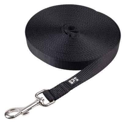 Duvoplus EXPLOR Trackingleine Classic flach - schwarz - 15m/20mm