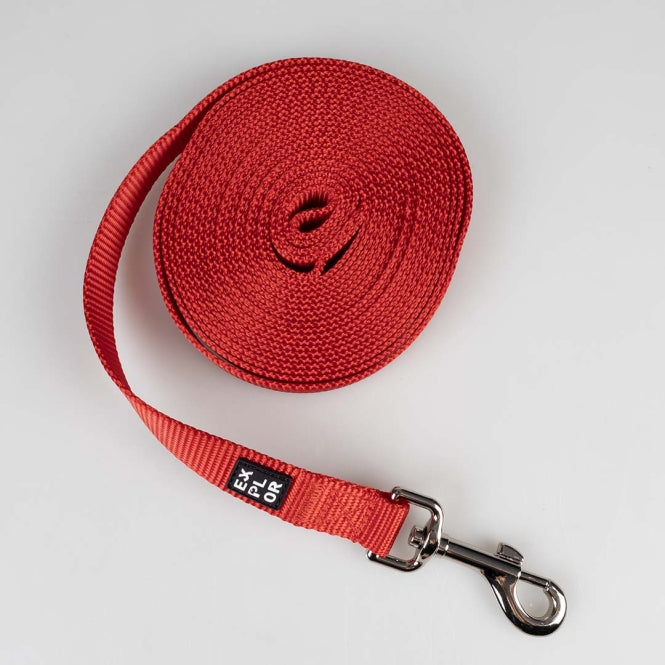 Duvoplus EXPLOR Trackingleine Classic flach - rot - 5m/20mm
