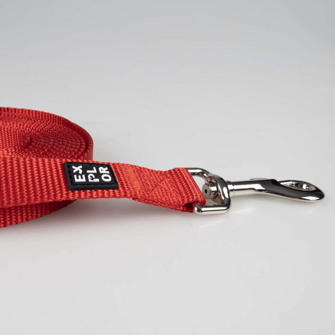 Duvoplus EXPLOR Trackingleine Classic flach - rot - 10m/20mm