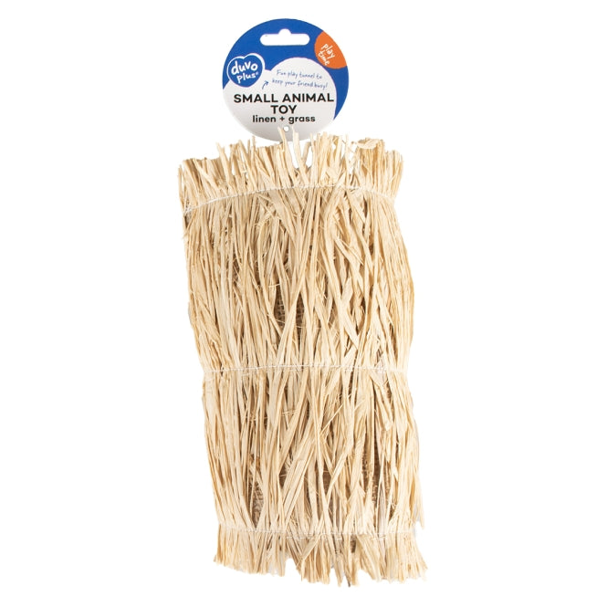 Duvoplus Nagertunnel aus Leinen/Gras - 20 x 9 x 10cm