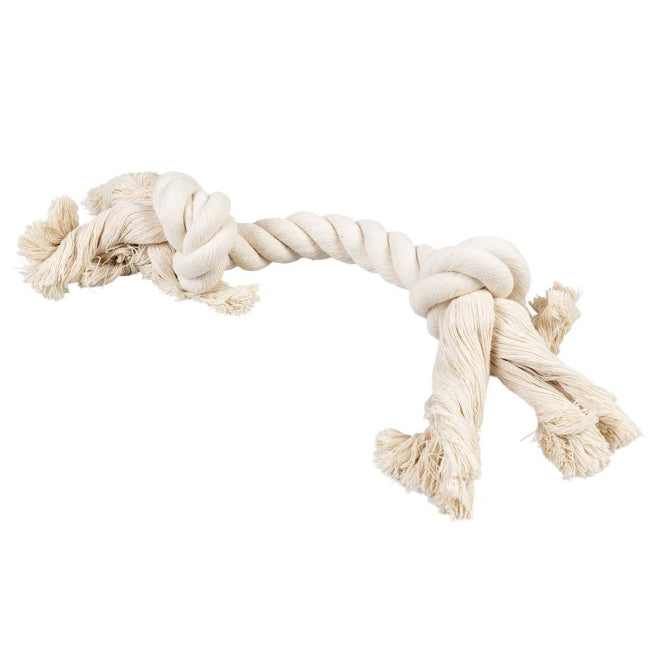 Duvoplus ECO Baumwoll-Tau mit 2 Knoten - weiß - 35cm / 261g