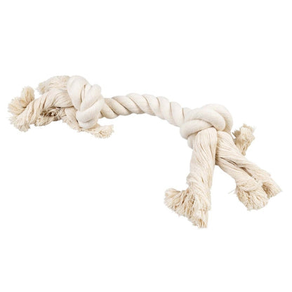 Duvoplus ECO Baumwoll-Tau mit 2 Knoten - weiß - 35cm / 261g