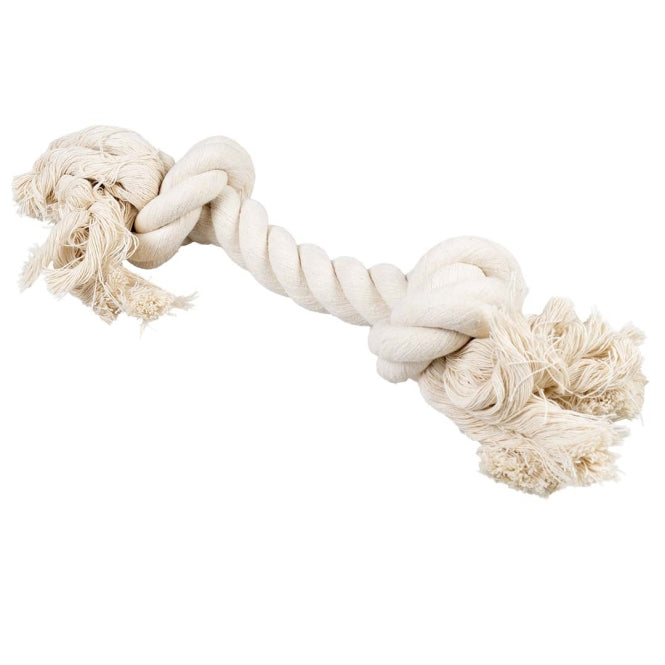 Duvoplus ECO Baumwoll-Tau mit 2 Knoten - weiß - 35cm / 261g