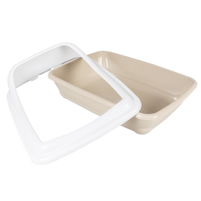 Duvoplus Katzentoilette Birba mit Rand - Mocaccino - L - 56 x 39 x 21,5cm