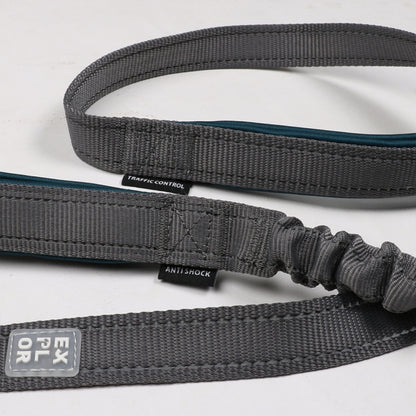 Duvoplus EXPLOR Ultimate Fit 2in1 Leine Classic - petrol blue - 180cm - 16mm