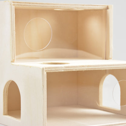 Duvoplus Kletterhaus aus Holz/Plexiglas