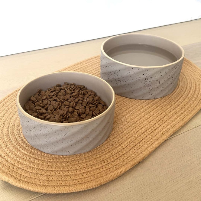 Duvoplus Keramiknapf Stone Wavy Dune - 1250ml - 18x18x7,5cm