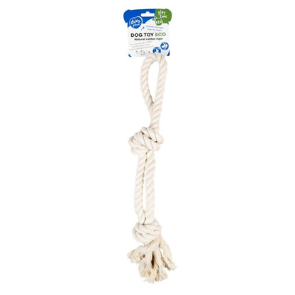 Duvoplus ECO Baumwollseil mit 2 Knoten & Schlaufe - weiß