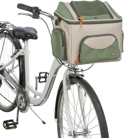 Trixie Front-Fahrradkorb - olivgrün/beige
