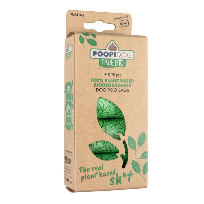 Poopidog Hundekotbeutel true bio - 4 x 15 Stück
