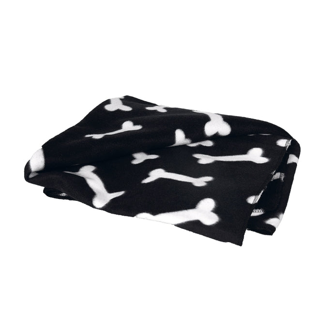 Karlie Flamingo Fleecedecke Milda - 100 x 70 cm - Schwarz