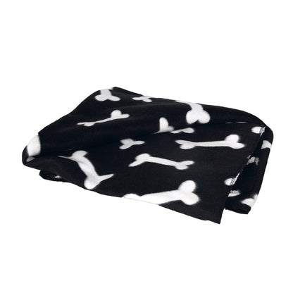 Karlie Flamingo Fleecedecke Milda - 100 x 70 cm - Schwarz