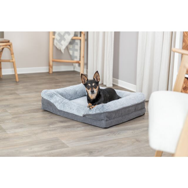 Trixie Vital Bett Lino Soft - grau/hellgrau - 90 × 65 cm