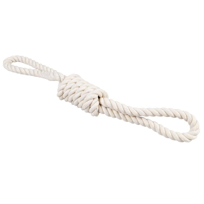 Duvoplus ECO Baumwoll-Tau mit 2 Schlaufen - weiß - 45cm / 328g
