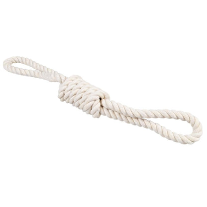 Duvoplus ECO Baumwoll-Tau mit 2 Schlaufen - weiß - 45cm / 328g