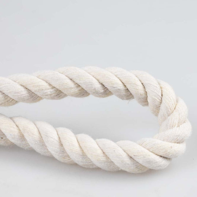 Duvoplus ECO Baumwoll-Tau mit 2 Schlaufen - weiß - 45cm / 328g