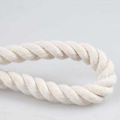 Duvoplus ECO Baumwoll-Tau mit 2 Schlaufen - weiß - 45cm / 328g
