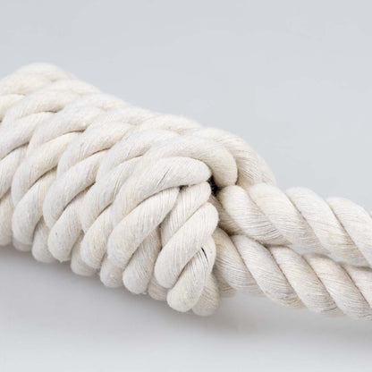 Duvoplus ECO Baumwoll-Tau mit 2 Schlaufen - weiß - 45cm / 328g