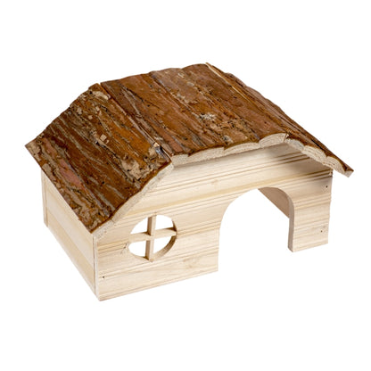 Duvoplus Kleintierhaus mit Rindendach - 28 x 18 x 16cm