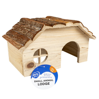 Duvoplus Kleintierhaus mit Rindendach - 28 x 18 x 16cm