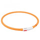 Trixie Flash Leuchtring USB aus Silikon – orange