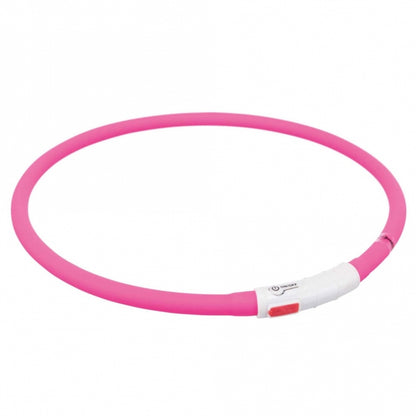 Trixie Flash Leuchtring USB aus Silikon - orange