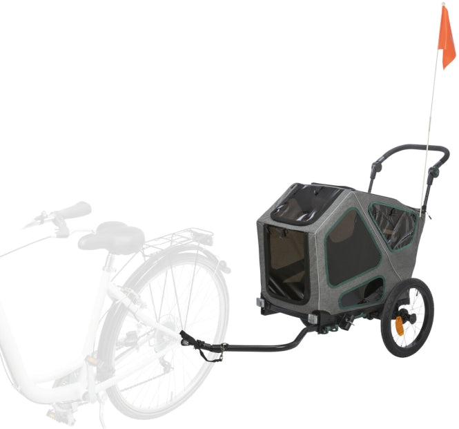 Trixie Fahrrad-Anhänger für große Hunde mit Federung - S / bis zu 25kg