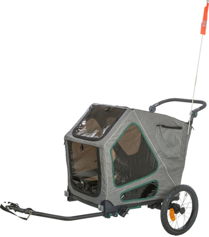Trixie Fahrrad-Anhänger für große Hunde mit Federung - M / bis zu 35kg