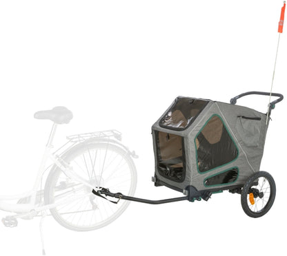 Trixie Fahrrad-Anhänger für große Hunde mit Federung - M / bis zu 35kg