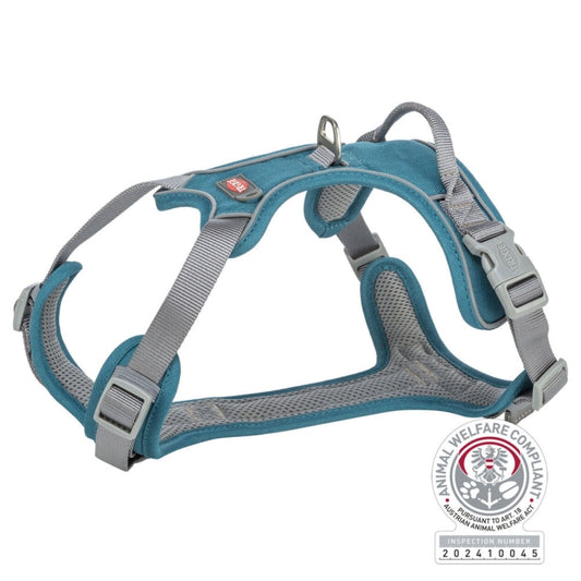 Trixie Premium Active Geschirr - petrol - 69–87 cm/25 mm