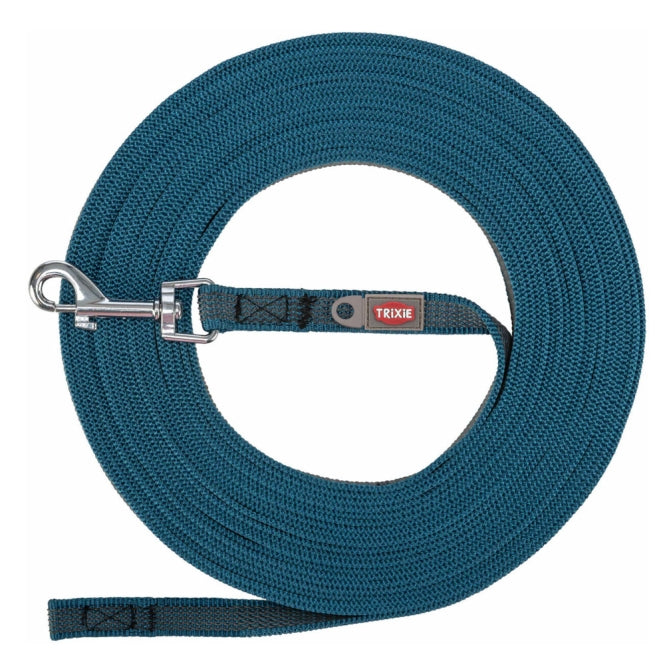 Trixie Schleppleine, gummiert - petrol - 5 m/15 mm