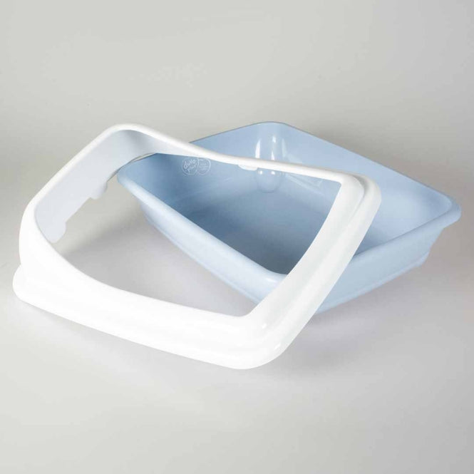Duvoplus Katzentoilette Birba mit Rand - Azzuro - M - 46 x 35 x 20cm