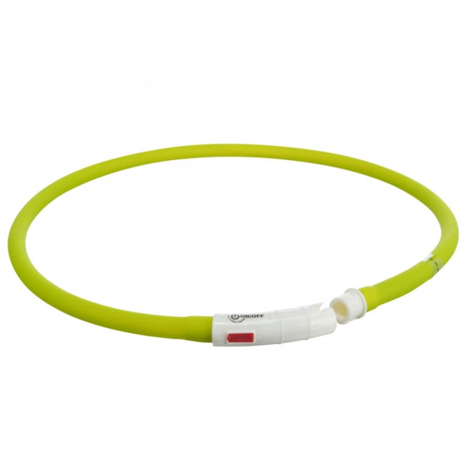 Trixie Flash Leuchtring USB aus Silikon - rot