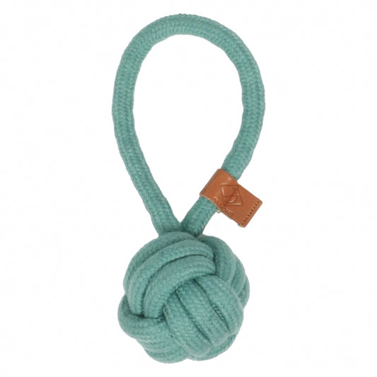 D&D Knotenball mit Schlaufe Harper - blau - 18,5 x 6cm