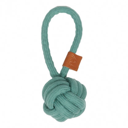 D&D Knotenball mit Schlaufe Harper - blau - 18,5 x 6cm