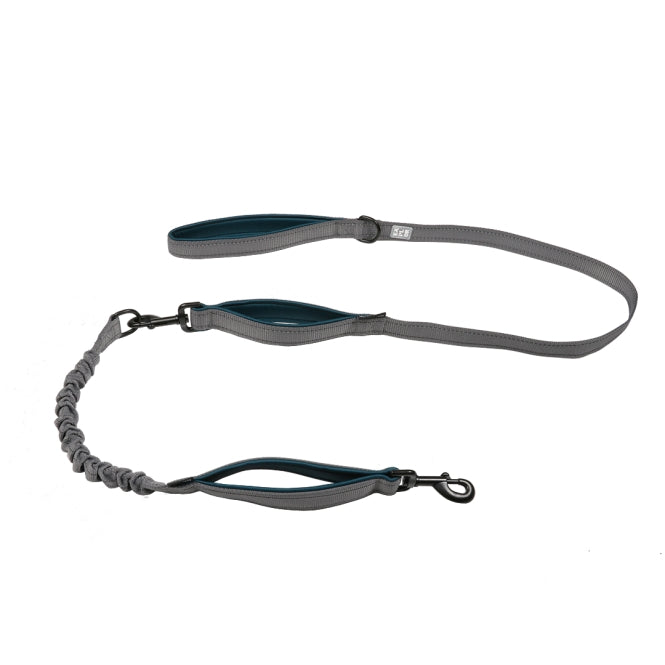 Duvoplus EXPLOR Ultimate Fit 2in1 Leine Classic - petrol blue - 180cm - 25mm